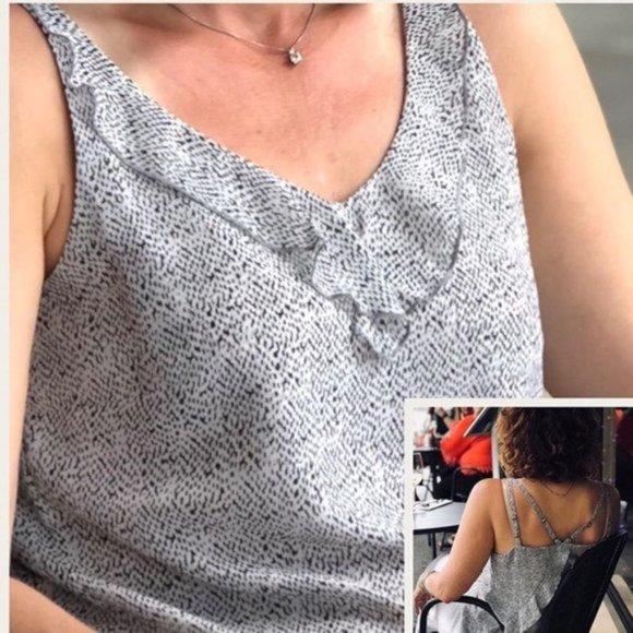 CAbi Flutter Top Static Print Cami - #5359 - S - Picture 2 of 8